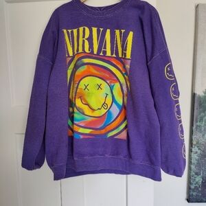 Nirvana Purple Crewneck Sweater